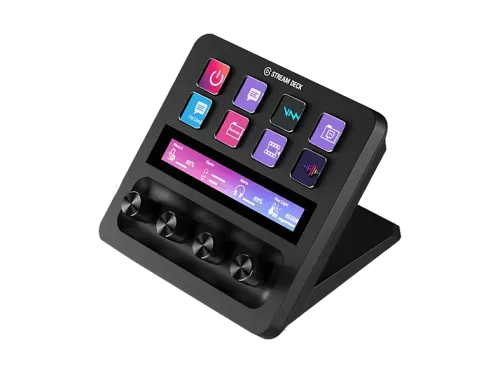 Controlador streaming Elgato Stream Deck + 8 teclas LCD 4 diales Panel LCD táctil Negro