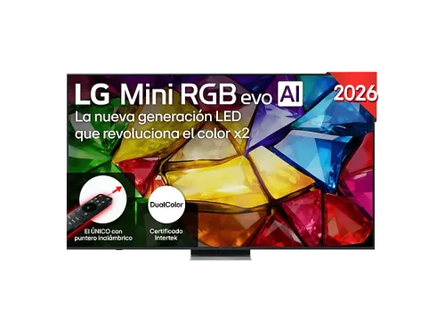 TV RGB Mini LED 86" LG 86MRGB87B6B UHD 4K Procesador Inteligente α8 AI Processor 4K Gen3 Smart TV DVB-T2 (H.265) Negro