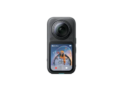 Cámara deportiva Insta360 X6 Essential Bundle 8K 50fps 360 Video 140min Autonomía Sumergible Efecto Invisible Selfie Stick Midnight Black