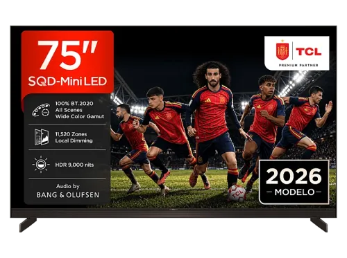 TV SQD-Mini LED 75" TCL 75X11L UHD 4K SQD-Mini Smart TV con Google TV Diseño ultradelgado Negro