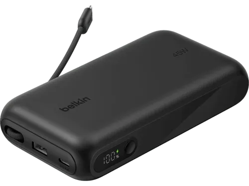 Powerbank Belkin BBA008hqDG-MR 20000 mAh 45W USB-C y USB Tipo-A Negro