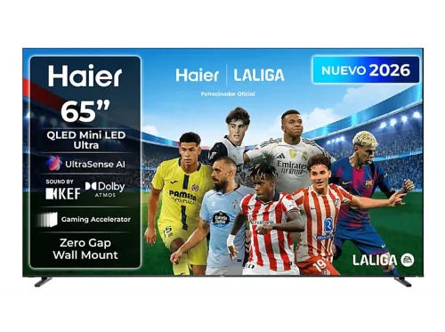 TV Mini-LED 65" Haier M92 Series H65M92FUX 4K Google TV Dolby Atmos Sonido KEF Gaming 144Hz Negro
