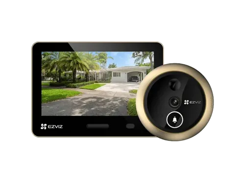 Mirilla inteligente Ezviz EP4 Resolución 4K Pantalla táctil 5.5" a color Detección forma humana y PIR impulsada por IA Dorado