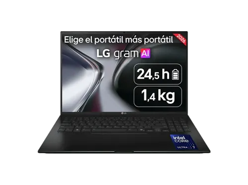 Portátil LG 17ZD90TL-G.AX85BN Copilot+ PC 17" WQXGA Intel® Core™ Ultra 7 258V 47 TOPS 32GB 512GB SSD Arc™ Onboard Graphics SinSO Sin cargador