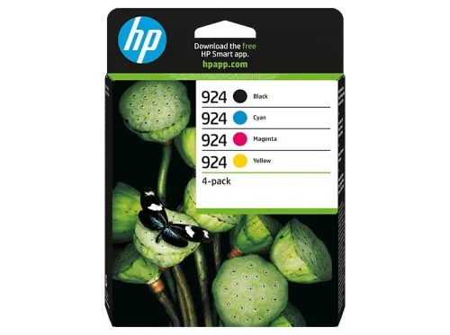 Cartucho de tinta HP Original 924 CMYK Negro Cian Magenta Amarillo Instant Ink 6C3Z1NE