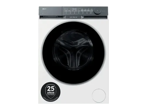 Lavadora carga frontal Haier X9 Series HW100-BD14387US 10 kg 1400 rpm Autodosificación Función Vapor Aquastop Blanco