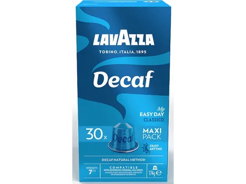 Cápsulas monodosis Lavazza Decaf Easy Day Classico Arábica y Robusta Chocolate y frutos secos Descafeinado 30 cápsulas