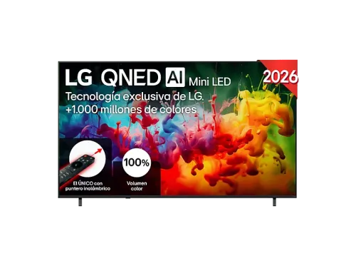 TV QNED Mini LED 85" LG 85QNED72B6A UHD 4K Procesador Inteligente α7 AI Processor 4K Gen9 Smart TV DVB-T2 (H.265) Negro
