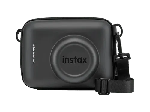 Funda cámara Fujifilm Instax Wide 400 Estructura rígida Correa para el hombro Negro azabache