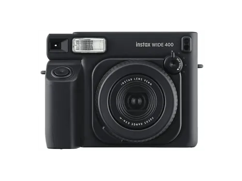 Cámara instantánea Fujifilm Wide 400 86 mm x 108 mm Exposición Automática Flash Temporizador Negro