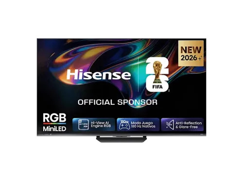 TV RGB Mini LED 65" Hisense 65UR8S UHD 4K Hi-View AI Engine RGB Modo Juego Pantalla Antirreflejos Smart TV Full IA Gris Carbón