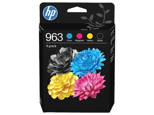 Cartucho de tinta HP Original 963 CMYK Negro Cian Magenta Amarillo Instant Ink 6ZC70AE