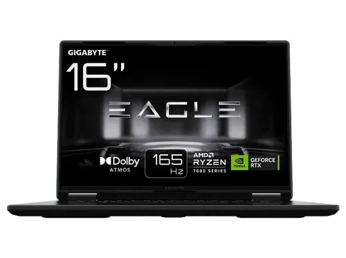 Portátil gaming Gigabyte EAGLE 9MJ 16" WUXGA AMD Ryzen™ 5 7533HS 16GB RAM 512GB SSD GeForce RTX™ 4050 Sin sistema operativo