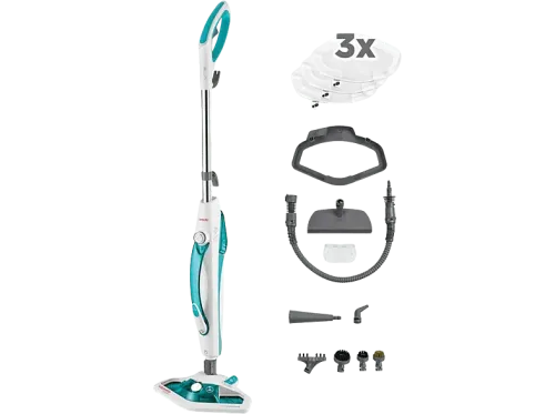 Escoba de vapor Polti Vaporetto SV450 Double 0.3 l 1500 W Hasta 5 bares 2.7  m² Blanco y verde