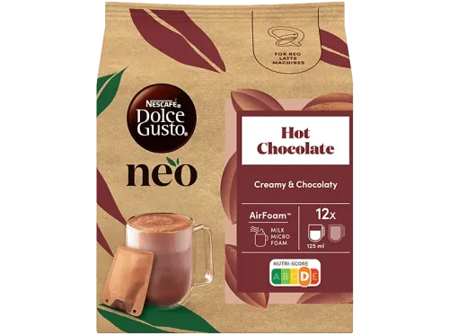 Cápsulas monodosis Dolce Gusto Neo Hot Chocolate Chocolate intenso y cremoso 12 sobres