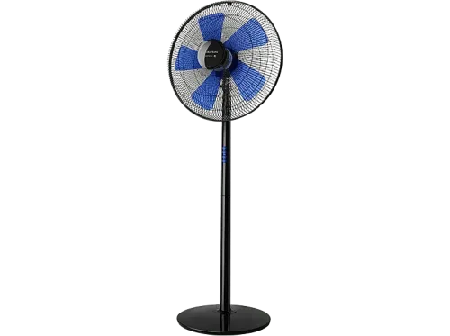 Ventilador de pie Taurus Boreal 16C Elegance 60 W 5 aspas 3 velocidades Sistema de oscilación e inclinación Silencioso Azul y negro