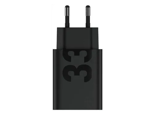 Cargador de pared motorola TurboPower 33W Compatibilidad Universal USB-C Puerto USB-A Negro