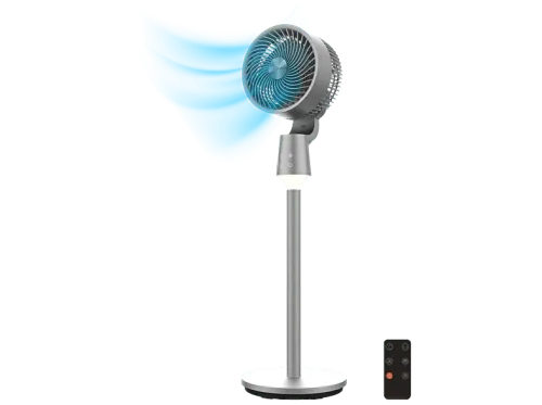 Ventilador de pie Cecotec EnergySilence 1500 Cyclone Chantal Circulador de aire 50 W Oscilación Temporizador 12 h Luz LED Gris