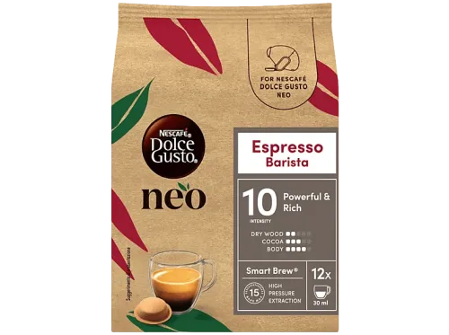 Cápsulas monodosis Dolce Gusto Neo Espresso barista Café tostado y molido Intensidad 10 12 cápsulas