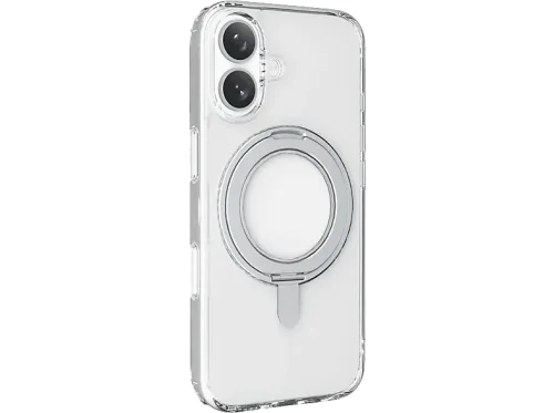 Funda móvil CellularLine SPIN MAG Para iPhone 17 Con soporte de anillo giratorio Compatible con el ecosistema Magsafe Transparente