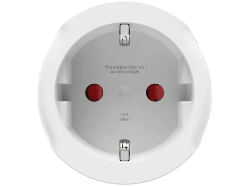 Adaptador de viaje Hama 00223486 Adaptador de enchufe eléctrico EU UK Tipo G (RU) Tipo F Blanco