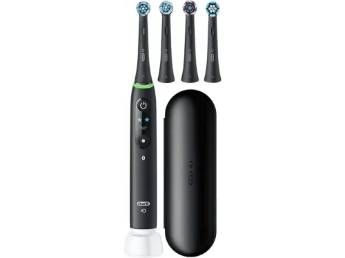 Cepillo eléctrico Oral-B iO 6S 5 modos Seguimiento con app Pantalla interactiva Sensor de presión 4 cabezales Negro mate Edición Navidad