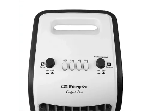 Climatizador evaporativo Orbegozo AIR 38 80 W 3 Velocidades Depósito de 3.5 l Con ruedas Negro y Blanco