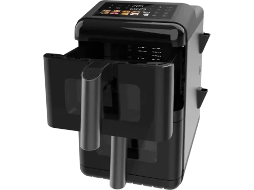 Freidora de aire Cecotec Cecofry DuoLevel 12000 Window 12 L 2 cubetas 6 L 3000 W 10 programas Sync Match Táctil Negro
