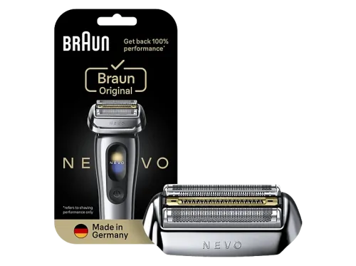 Recambio para afeitadora Braun NEVO Cabezal de afeitado original para afeitadoras eléctricas NEVO 250 hojas Plata
