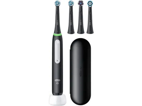 Cepillo eléctrico Oral-B iO 3S Cepillo De Dientes 3 Modos Sensor de presión 4 cabezales Negro mate Edición Navidad