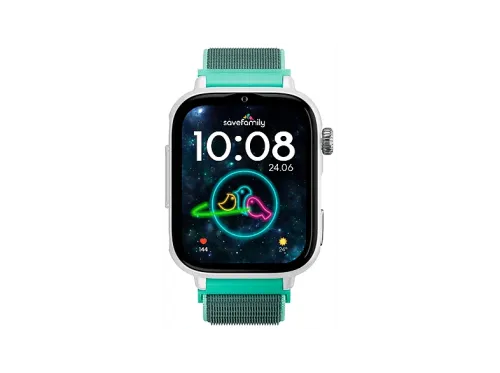 Smartwach infantil Save Family SaveWatch Plus 2 Correa 22 cm IP68 WiFi GPS 680 mAh Pantalla AMOLED Blanco/Verde