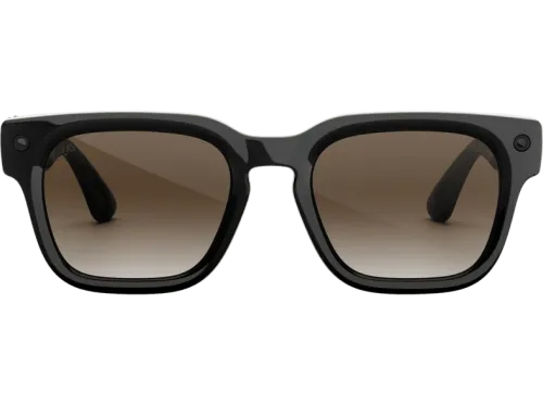 Gafas IA Meta Fury Negro clásico Lentes en marrón degradado Gafas con IA y cámara Unisex