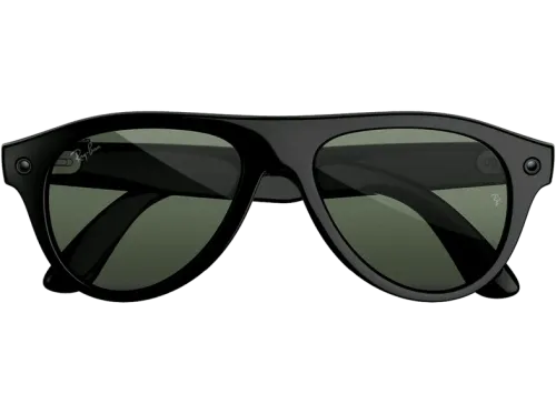Gafas IA Ray-Ban Meta Aviator(Gen 3) Negro brillante Transitions® verde grafito Gafas con IA y cámara Talla estándar Unisex