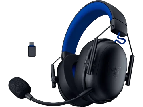 Auriculares gaming Razer BlackShark V3 X HyperSpeed 70 h de autonomía con conexion 2.4GHz en PC Para PlayStation Negro y azul