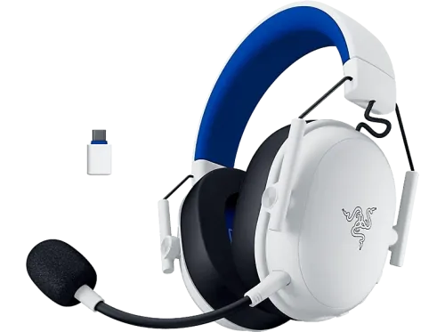 Auriculares gaming Razer BlackShark V3 X HyperSpeed 70 h de autonomía con conexion 2.4GHz en PC Para PlayStation Blanco y azul