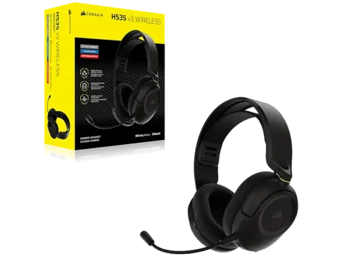 Auriculares gaming Corsair HS35 V3 Inalámbricos 30h autonomía Transductores de neodimio de 50 mm Multiplataformas Negro