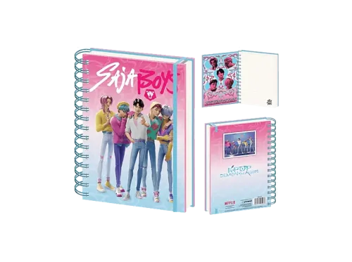 Libreta Pyramid K-Pop Demon Hunters Saja Boys Tamaño A5 (14,8 × 21 cm.) Tapa dura 80hojas