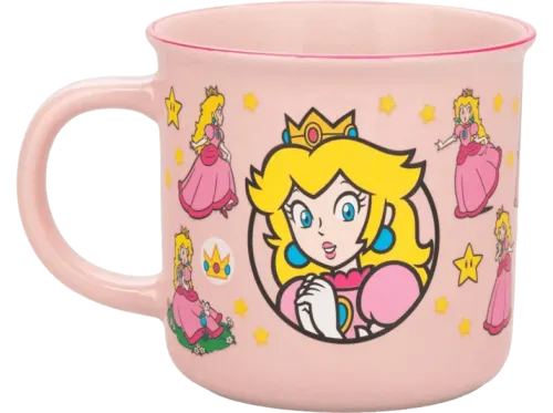 Taza Sherwood Super Mario: Princesa Peach Efecto térmico 350 ml 9.5 cm Rosa