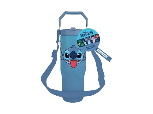 Termo Sherwood Lilo & Stitch 880 ml Con cuerda Térmica Tamaño XL Para bebidas calientes y frías Con pajita incorporada