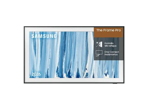 TV Neo QLED 75" Samsung The Frame Pro TQ75LS03HWUXXC QLED Mini Led 4K NQ4 AI Gen3 Processor Smart TV Tecnología Sin Reflejos Full AI Negro