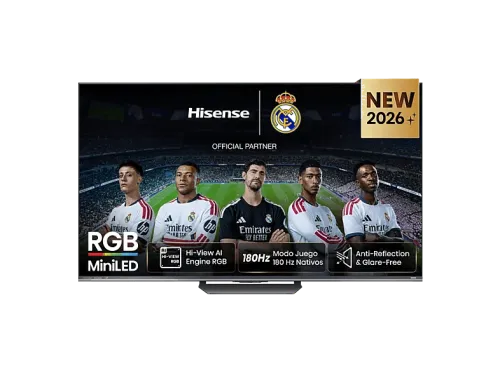 TV RGB Mini LED 75" Hisense 75UR8S UHD 4K Hi-View AI Engine RGB Modo Juego Pantalla Antirreflejos IMAX Enhanced Dolby Vision IQ Gris carbón