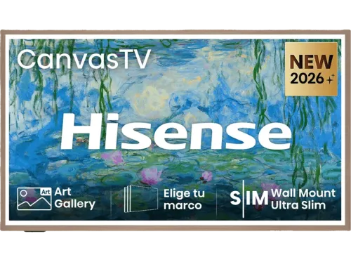 TV QLED 55" Hisense 55S7S UHD 4K Canvas TV  Quad Core MT9618 Hi-Matte Display UltraSlim Hi-QLED Modo Arte Modo Juego Gris carbón