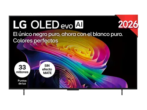 TV OLED 42" LG OLED42C65LA OLED evo 4K Procesador Inteligente α11 AI Processor 4K Gen3 Smart TV DVB-T2 (H.265) Negro