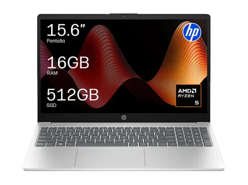 Portátil HP 15-fc1002nsx 15.6" Full-HD AMD Ryzen™ 5 7520U 16 GB RAM 512 GB SSD Radeon™ 610M Sin sistema operativo Sin cargador