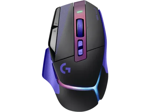 Ratón gaming Logitech G G502 X Plus Inalámbrico Hero 44K Interruptores híbridos Lightforce Personalizable RGB PC-Mac Negro y violeta