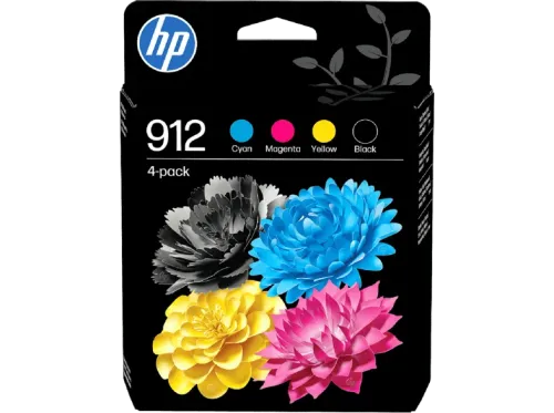 Cartucho de tinta HP Original 912 Pack de 4 6ZC74AE Instant Ink Negro Cian Magenta Amarillo
