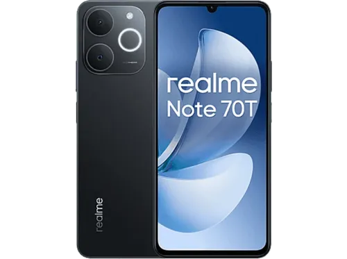 realme Note 70T Negro Obsidiana 128 GB 4 GB RAM 6.74 " HD+ 90Hz LCD Unisoc T7250 de 8 núcleos 6000 mAh
