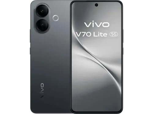 vivo V70 Lite Elegant Black 128 GB 6 GB RAM 6.77 " FHD + MediaTek Dimensity 7400 Turbo 6500 mAh