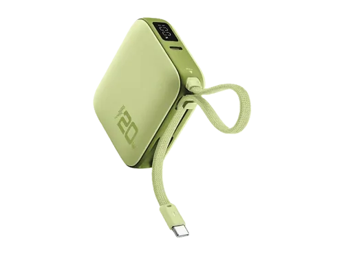 Powerbank CellularLine Pocket 10000 mAh Carga rápida 20 W Hasta 72h de carga USB C Verde