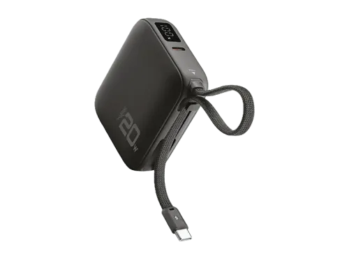 Powerbank CellularLine Pocket 10000 mAh Carga Rápida 20 W Hasta 72h de carga USB C Negro